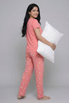 Zivame Farm Lore Knit Cotton Pyjama Set - Pink Icing — thumbnail 5